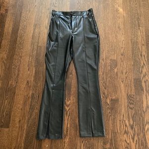 Abercrombie & Fitch Split Hem Vegan Leather Pants